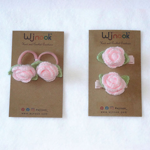 Image of Rose Bloom Hair Clips & Ponytail Holders