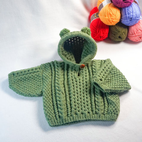 Image of Pompon Ears Baby Hoodie