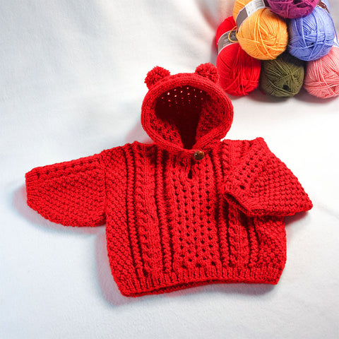 Image of Pompon Ears Baby Hoodie