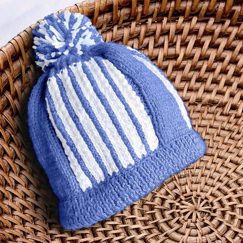 Image of Two Toned Striped Beanie