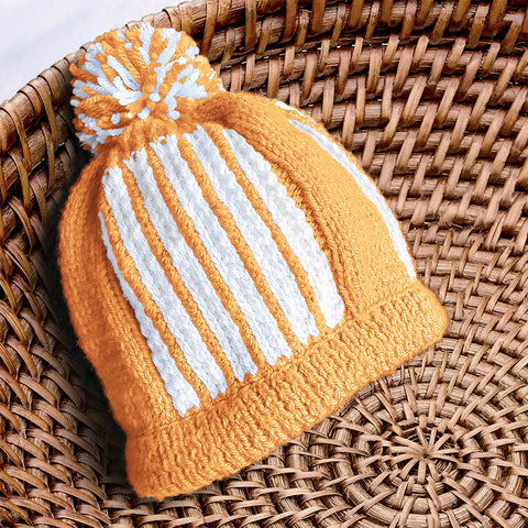 Image of Two Toned Striped Beanie