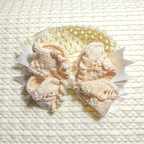 Image of Cream Butterfly Bow