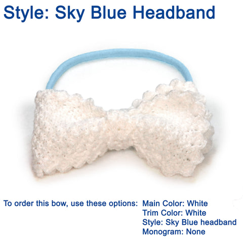 Image of Custom Monogram Knit Bows
