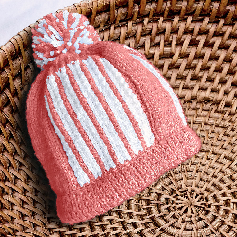 Two Toned Striped Beanie – WjNook