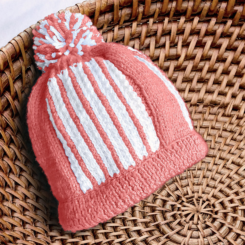 Two Toned Striped Beanie