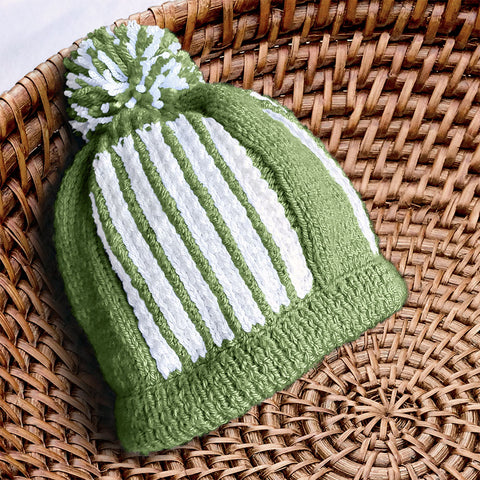 Image of Two Toned Striped Beanie