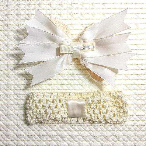 Image of Cream Butterfly Bow